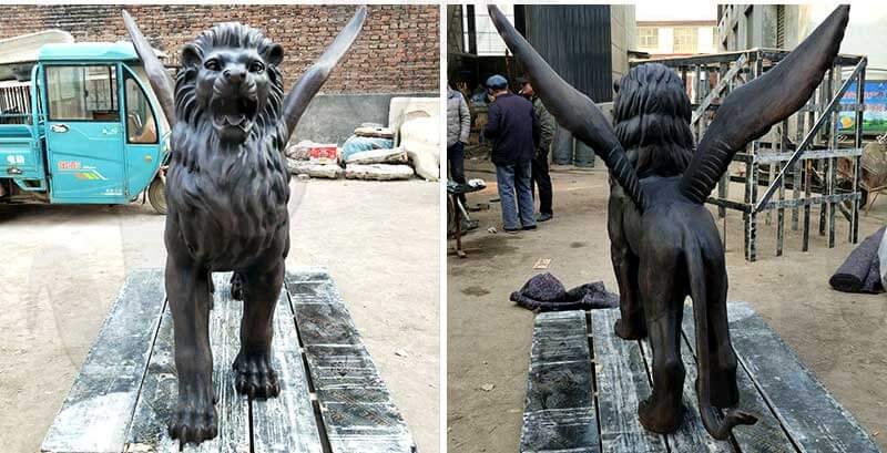 outdoor-life-size-bronze-black-lion-statue-sculptures-for-diverway