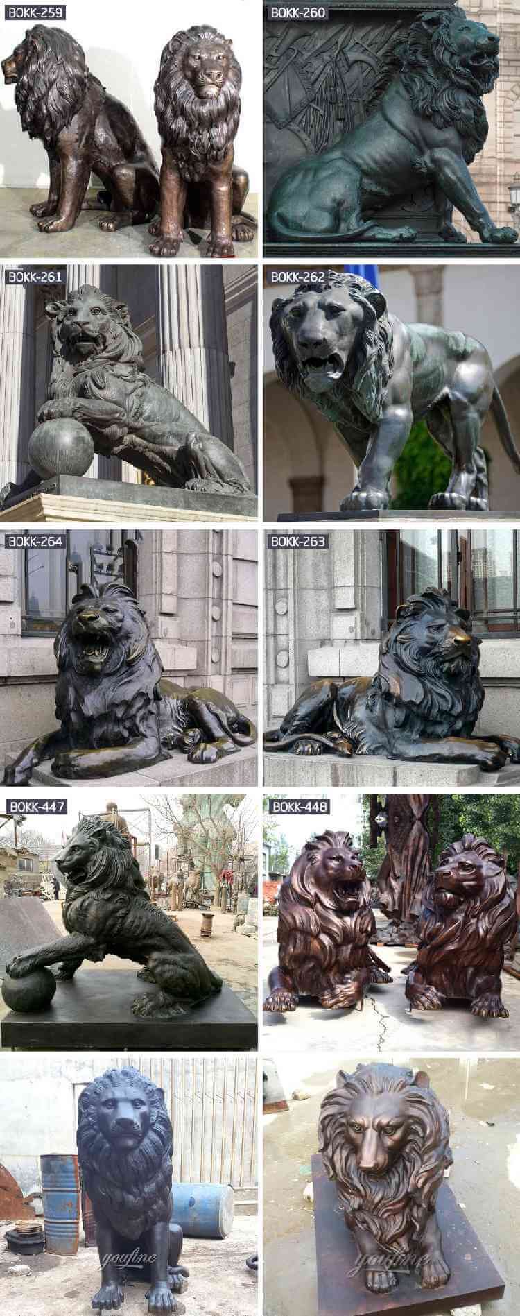 bronze lion sculpture