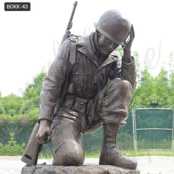 BOKK-43 life size custom bronze army soldier statue for sale