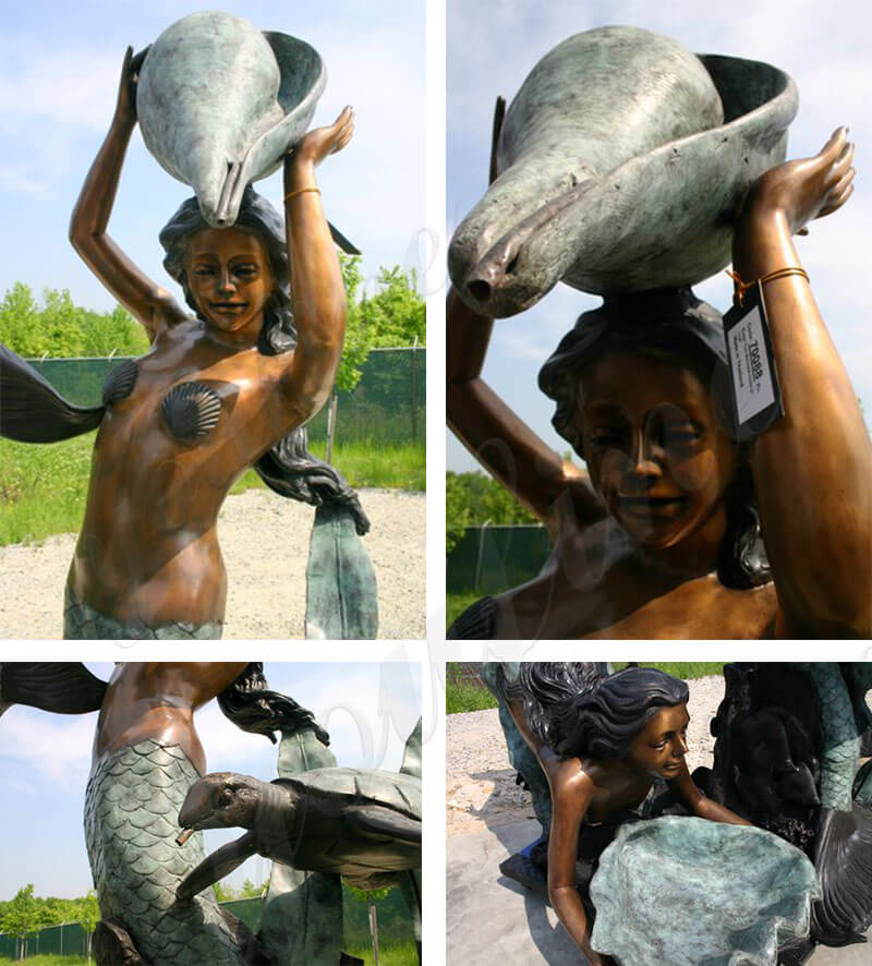 BOKK-683 Bronze Mermaid Statue Mermaid Fountain for Sale