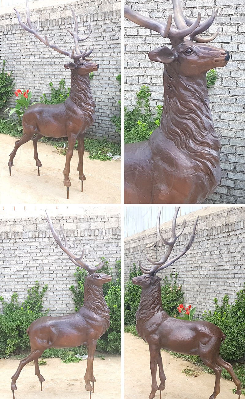 life size Bronze Elk Statues Stag Deer Sculptures for Sale