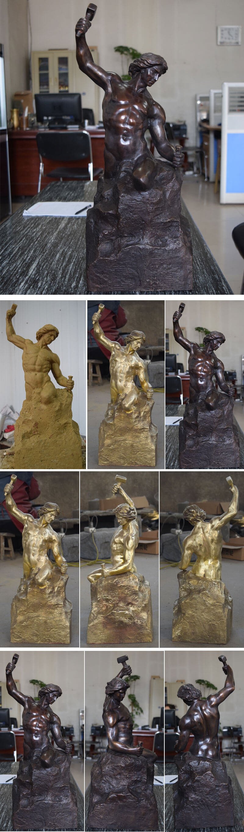Bronze Self Made Man Statue replica