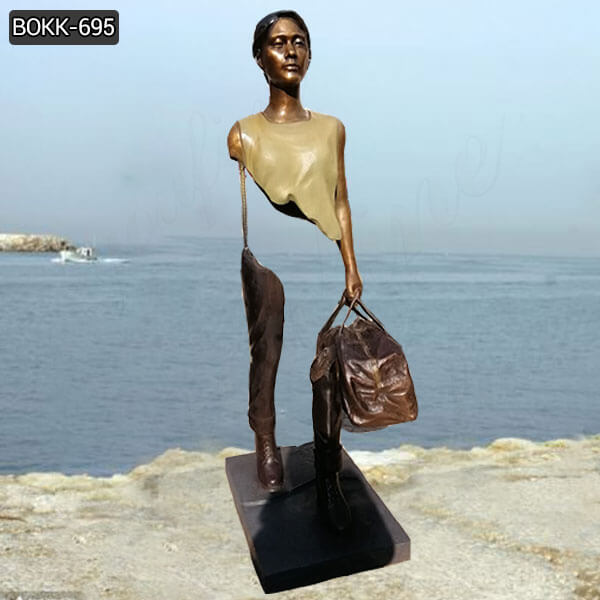 Full Size Bronze Bruno Catalano Sculpture Replica Outdoor Traveler Statue missing pieces