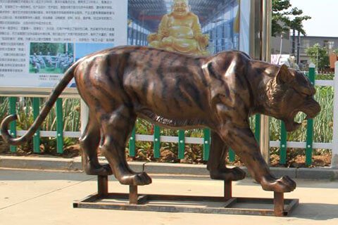 Life size bronze tiger sculpture animal wildlife statue for sale