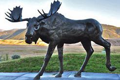 Garden Lawn Bronze Moose Statue Bronze Animal Sculpture Outdoor BOKK-282