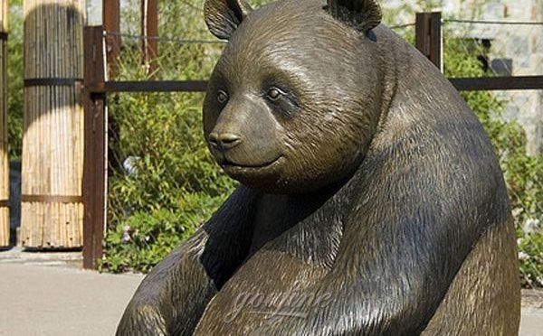 Outdoor Garden Bronze Animal Sculpture Cute Panda Beer Bronze Sculpture for Sale BOKK-297