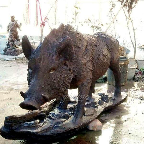 Bronze Wild Boar Sculpture