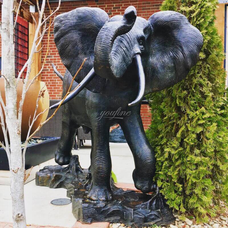 Outdoor Large Animal Sculpture Decoration Bronze Elephant Sculpture