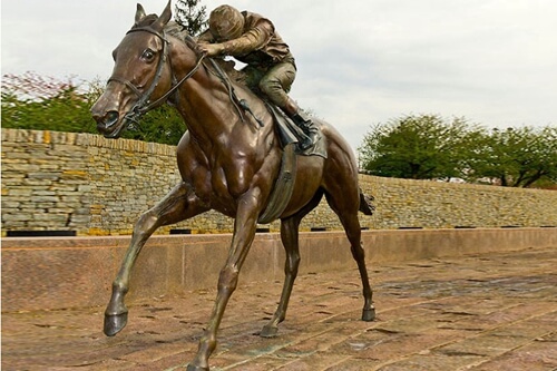 Outdoor Decorative Bronze Horse Racing Sculpture for Sale BOKK-217