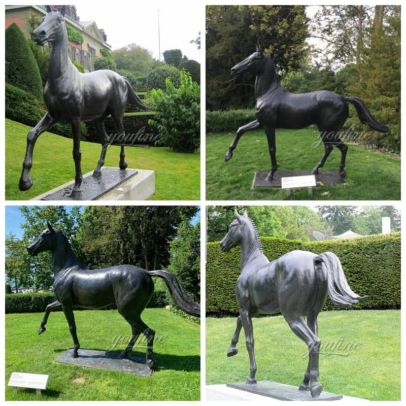 Outdoor Bronze Sculpture Jappeloup Horse Sculpture BOKK-220