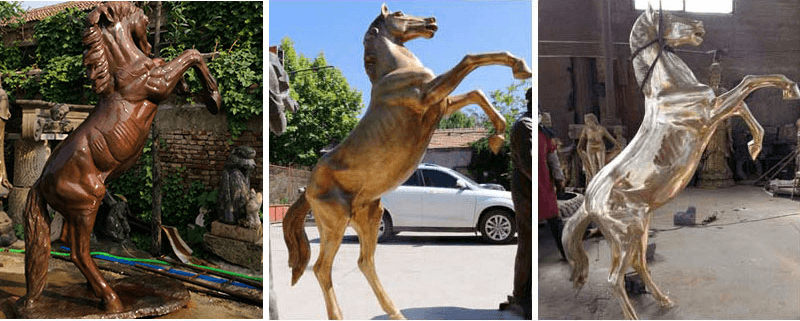 Outdoor Decorative Bronze Horse Racing Sculpture for Sale BOKK-217