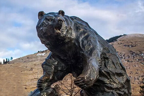bronze bear sculptures