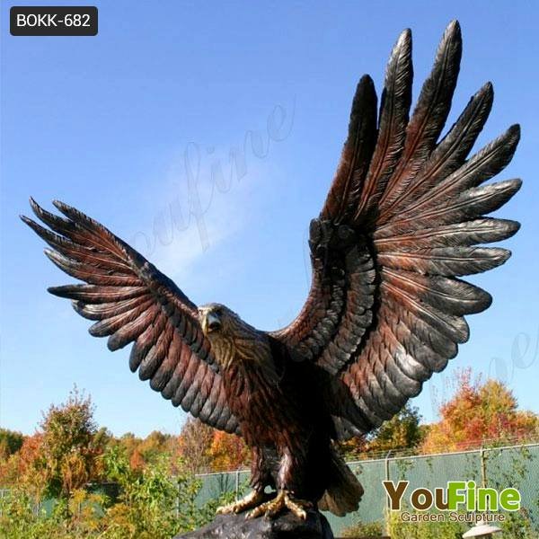 High Quality Outdoor Garden Bronze Eagle Sculpture for Sale BOKK-682