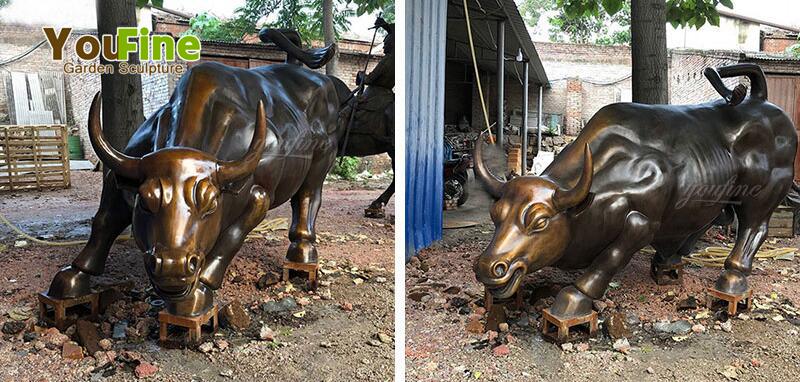 High Quality Bronze Wall Street Bull Sculpture for Sale BOKK-660