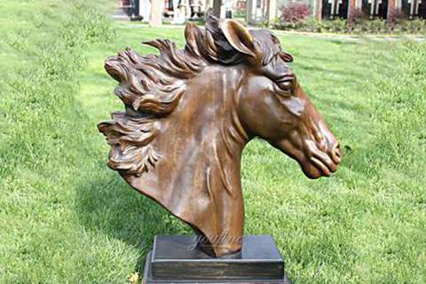 Custom high quality bronze horse head sculpture
