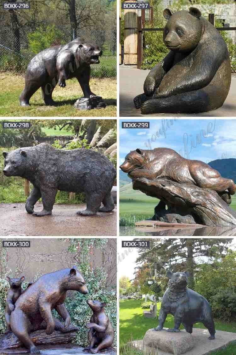 antique bronze bear statue related product