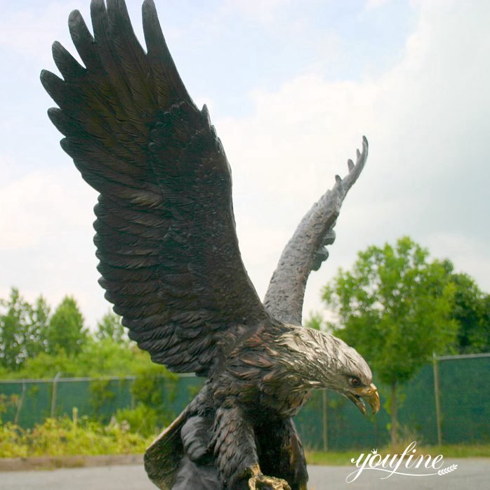 large bronze eagle statue