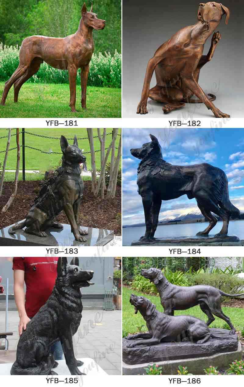 Casting Bronze Dog Springer Spaniel Statue Garden Ornaments for Sale BOKK-600 Other Designs