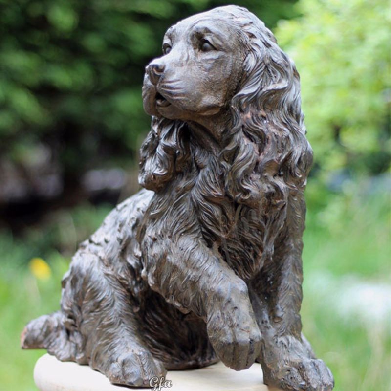 Custom Antique Bronze Springer Spaniel Dog Statue for Sale BOKK-553 Details