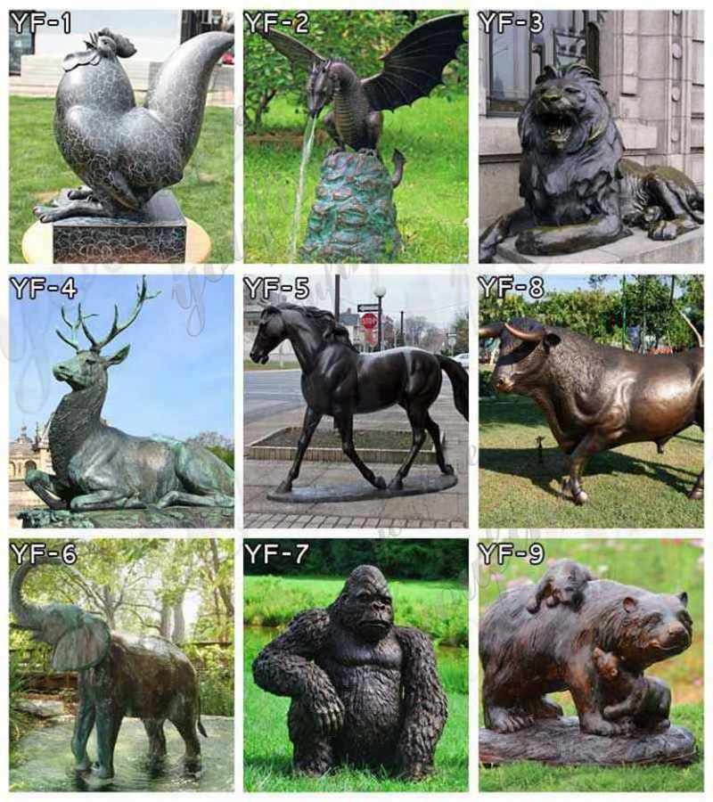 Custom Made Antique Bronze Newfoundland Dog Statue Other Animal Sculptures