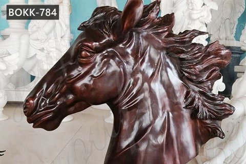 Large Bronze Horse Head Sculpture Garden Lawn Ornaments Supplier BOKK-784