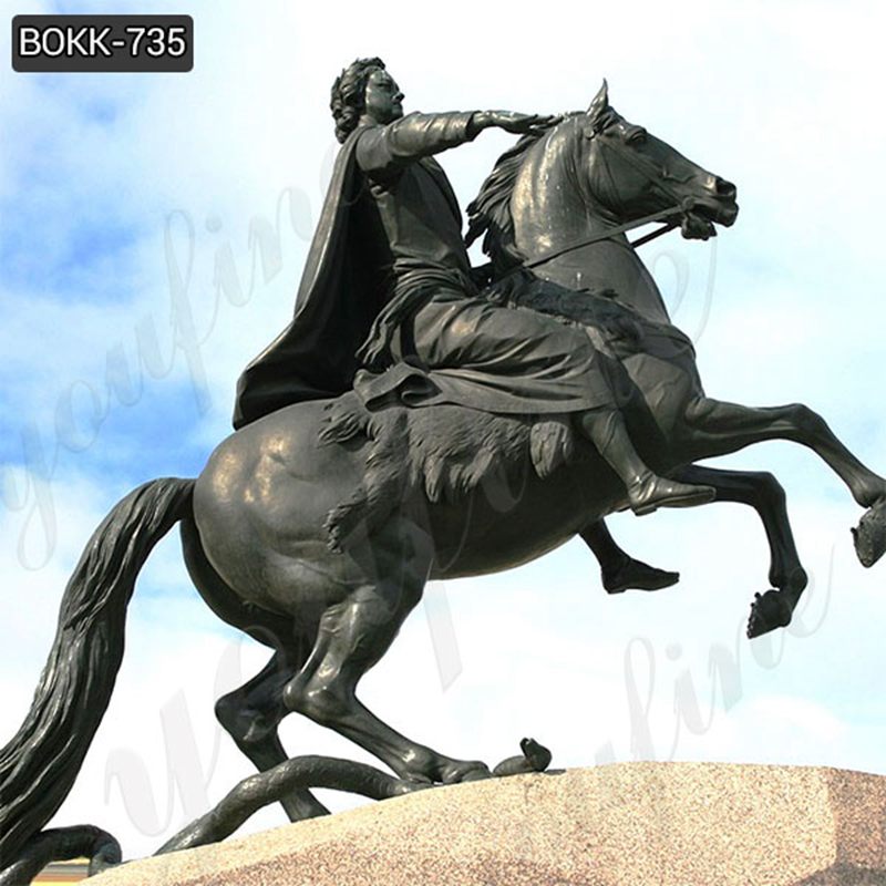 Large Outdoor Bronze Horseman Peter the Great Statue Replica Supplier BOKK-735 Details