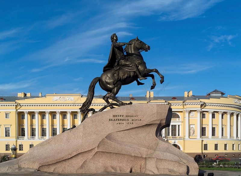 Original Type of Large Outdoor Bronze Horseman Peter the Great Statue Replica