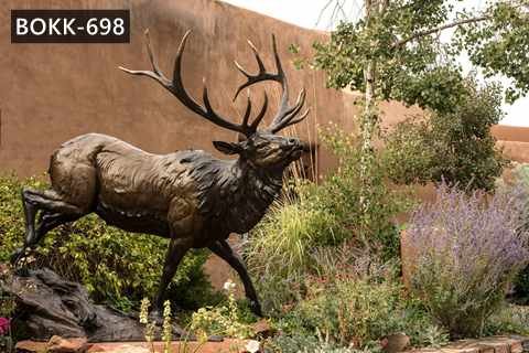 Outdoor Decorative Bronze Deer Statue Garden Decor for Sale BOKK-698