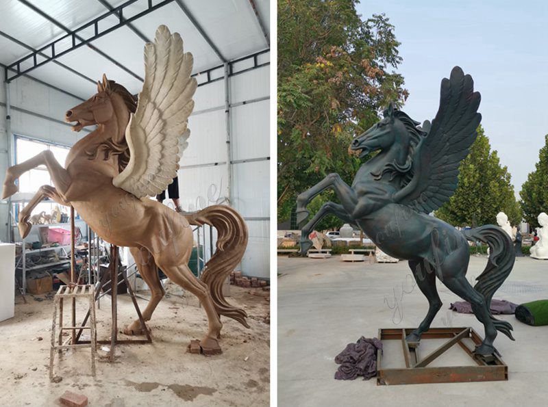 Bronze Winged Horse Sculptures 1