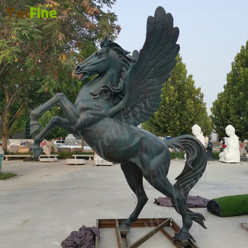 Bronze Winged Horse Sculptures
