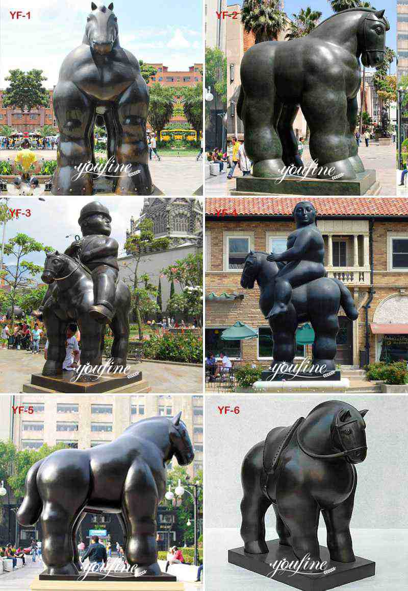 Famous Bronze Bernando Botero Horse Sculpture Garden Decor for Sale Other Types