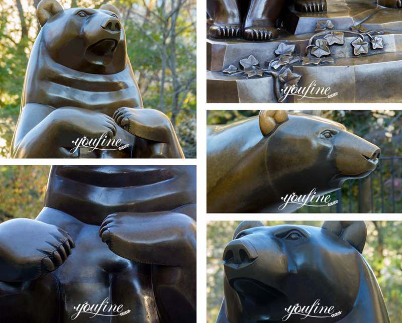 Life Size Antique Bronze Group of Bears Sculpture Animals Garden Decor for Sale BOKK-289 Details