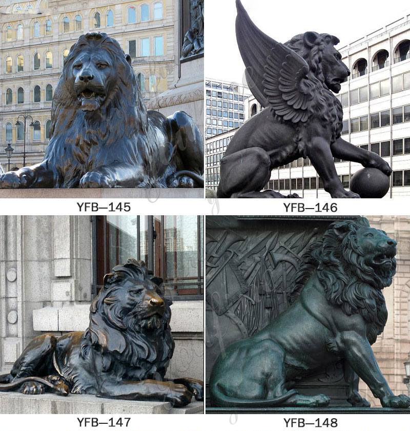 Life Size Antique Bronze Roaring Lion Statue Wildlife Animals Garden Sculpture for Sale Product Show