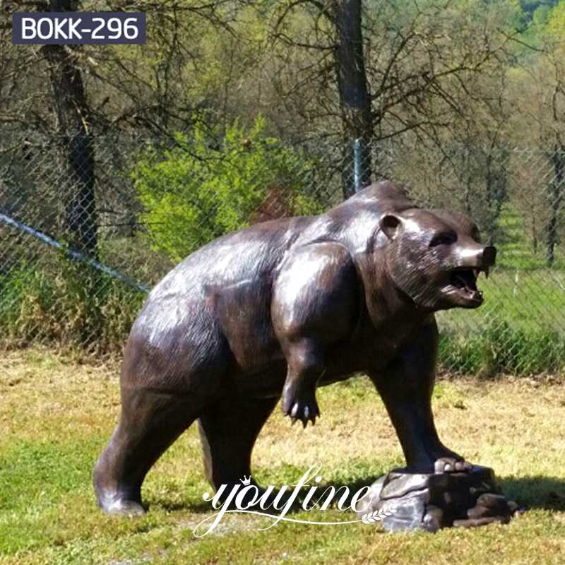 Life Size Bronze Bear Statue Lawn Ornaments for Sale BOKK-296 Details