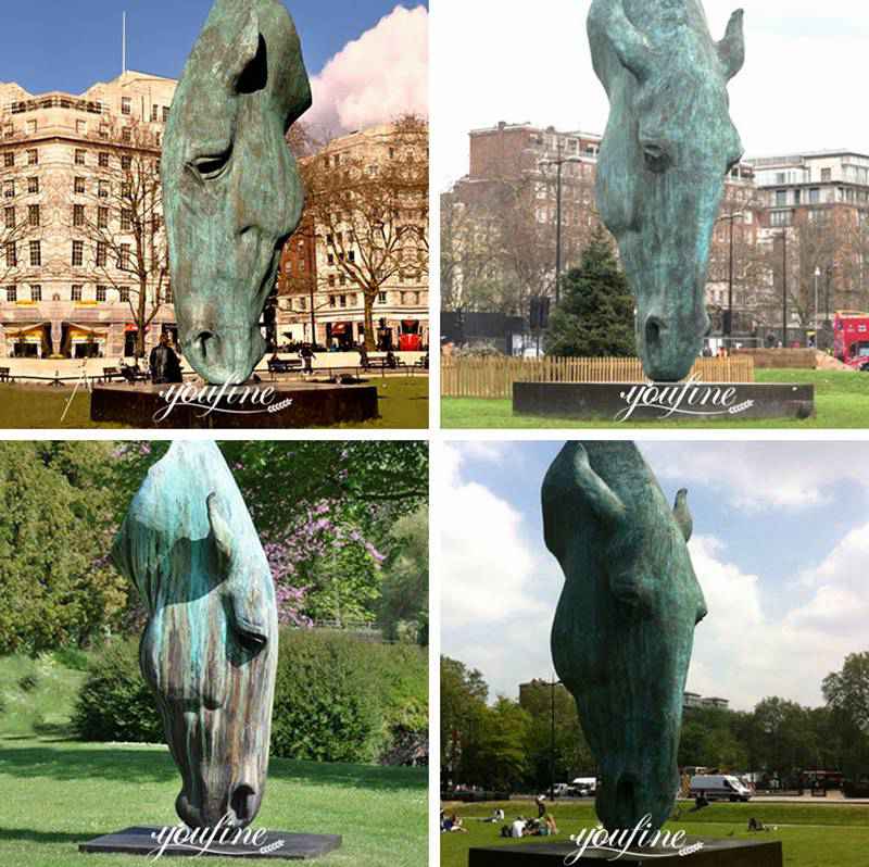 Outdoor Large Bronze Horse Head Sculpture Garden Decor for Sale BOKK-708 Details