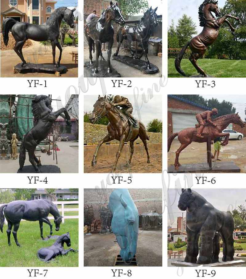 Outdoor Large Bronze Horse Head Sculpture Garden Decor for Sale More Designs