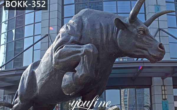 Outdoor Large Bronze Wall Street Bull Statue for Sale BOKK-352