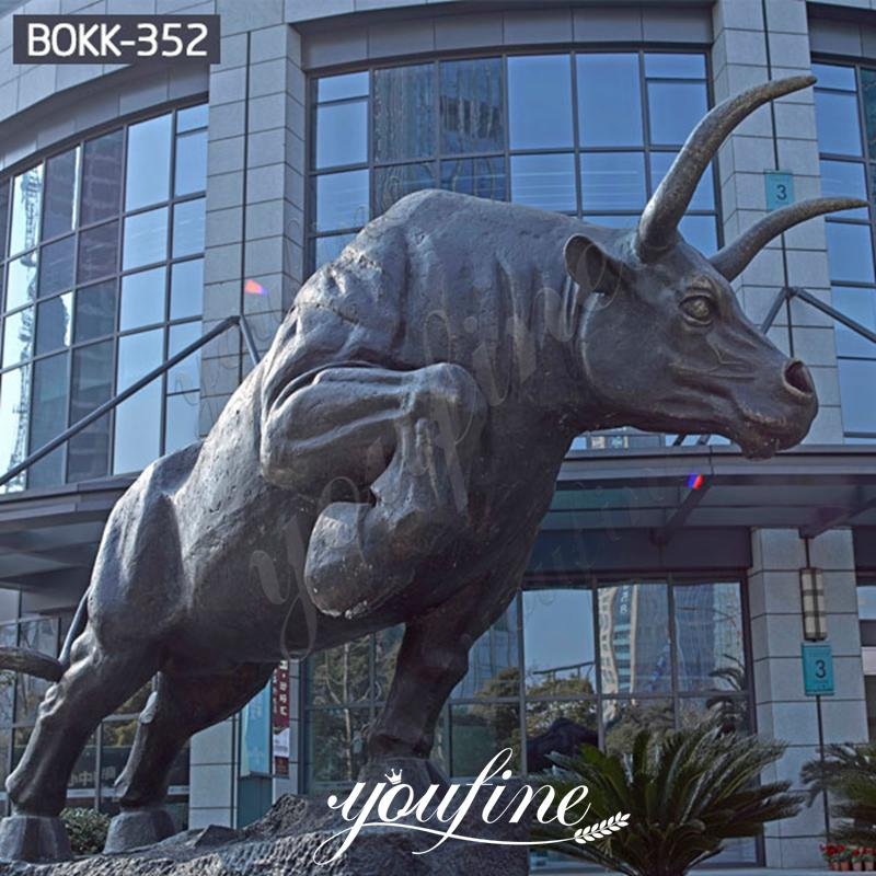 Outdoor Large Bronze Wall Street Bull Statue for Sale BOKK-352 Details