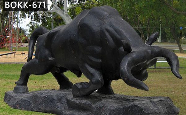 Wholesale Large Metal Bull Statue Chicago Sculpture for Sale BOKK-671