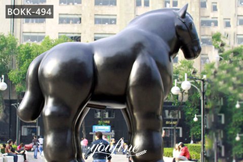 Famous Fernando Botero Bronze Horse Sculpture Lawn Ornaments for Sale BOKK-494