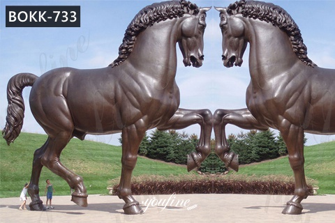 Large Bronze Walking Horse Statue Racecourse Decor for Sale BOKK-733