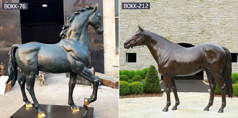 Large Bronze Walking Horse Statue Racecourse Decor for Sale more designs (2)