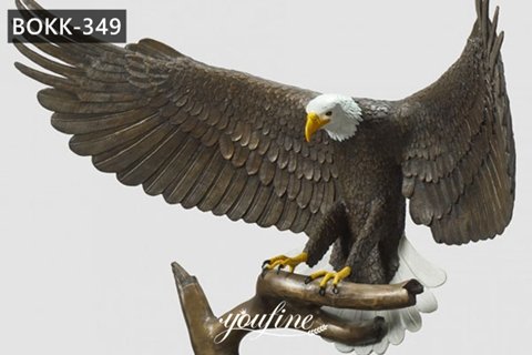 Life Size Antique Bronze Eagle Statue Garden Animals Sculpture for Sale BOKK-349