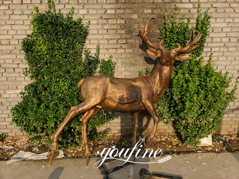 Bronze Elk Statue Life Size Christmas Metal Art for Sale ASF-08 