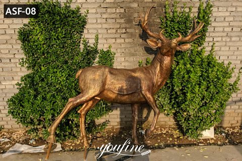 Bronze Elk Statue Life Size Christmas Metal Art for Sale ASF-08