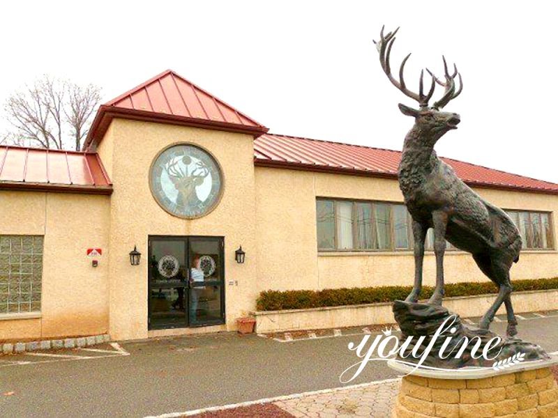 Bronze Elk Statue Life Size House Decor for Our Austria Friends 