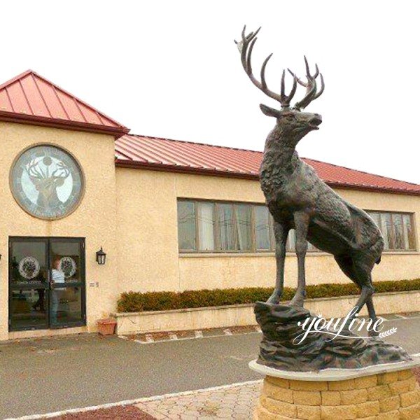 Bronze Elk Statue Life Size House Decor for Our Austria Friends