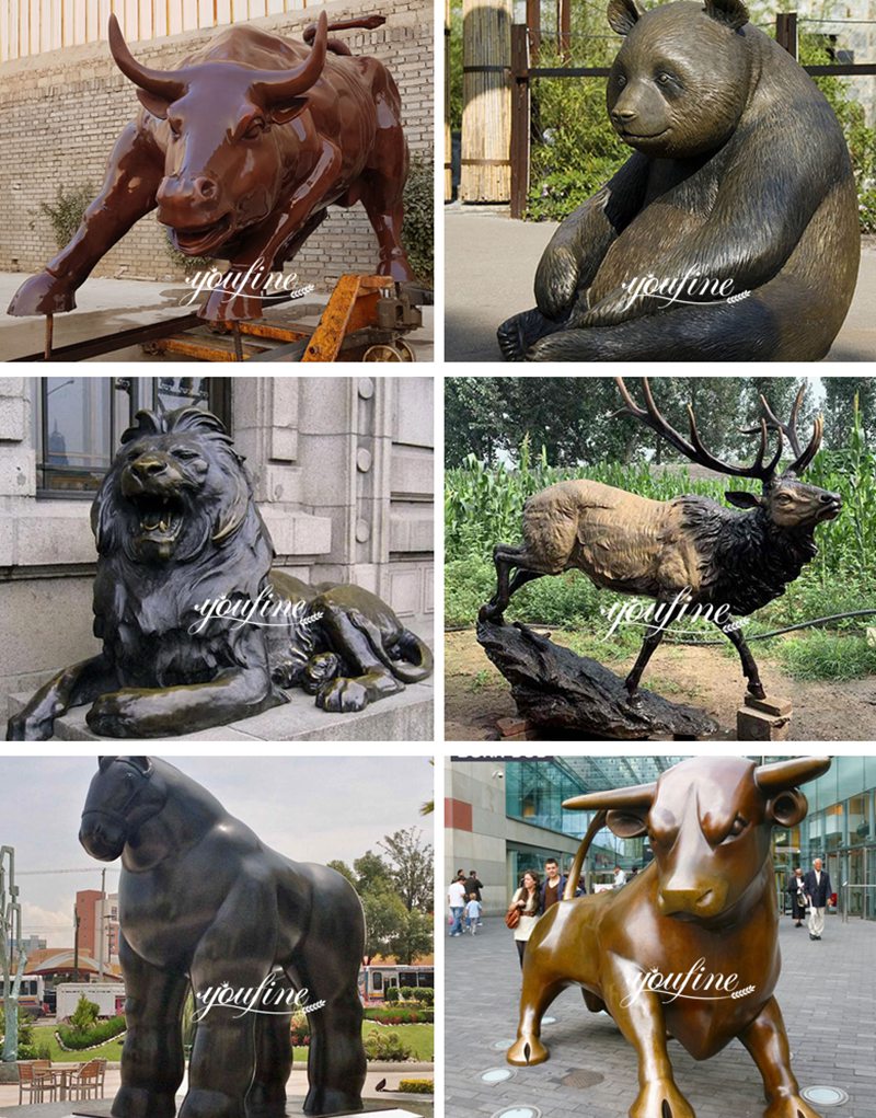 Large Antique Bronze Elephant Statue Garden Animals Sculpture Wholesale More Designs