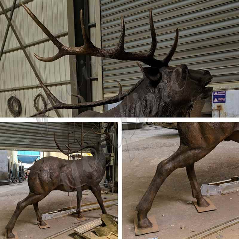 Large Bronze Elk Statue Animal Yard Art for Sale ASF-07 