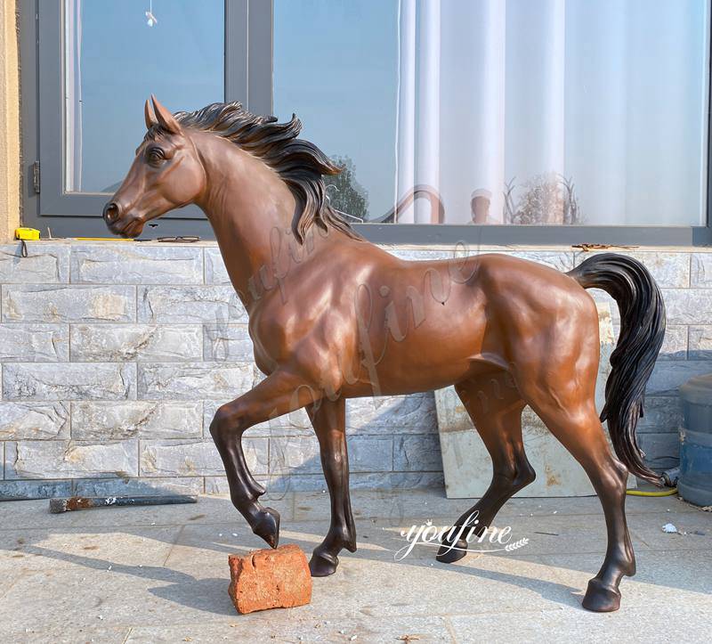 Life Size Antique Bronze Horse Statue Farm Decor for Sale ASF-06